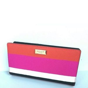 Kate Spade Laurel Way Bonita Stripe Leather Wallet